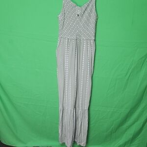 Sincerely Jules Light Gray Patterned Maxi Dress